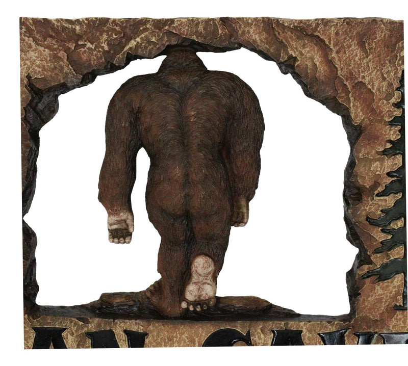 Rustic Forest Sasquatch Big Foot By Pine Trees Entering Man Cave Wall Decor