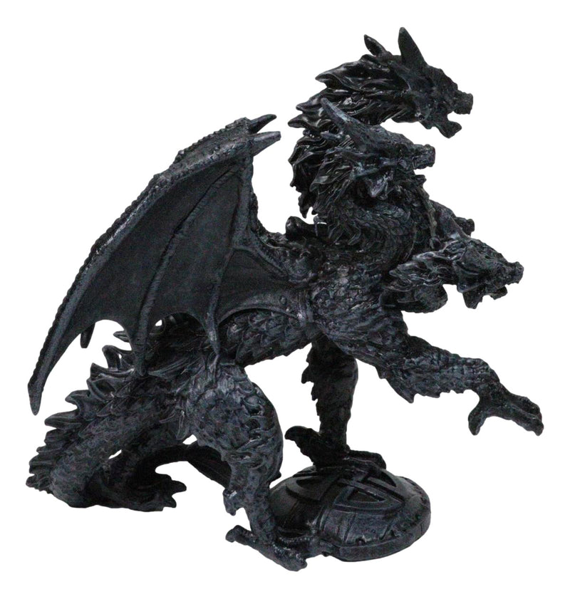 Legends Of Hercules Fantasy Five Headed Dragon Hydra Faux Stone Figurine 8"H