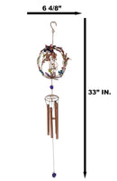 Whimsical Hummingbirds by Enchanted Globe Floral Garden Copper Wind Chime