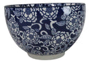 Blue Botanica Floral Blossoms 20Oz Donburi Ramen Soup Bowl With Chopsticks Set