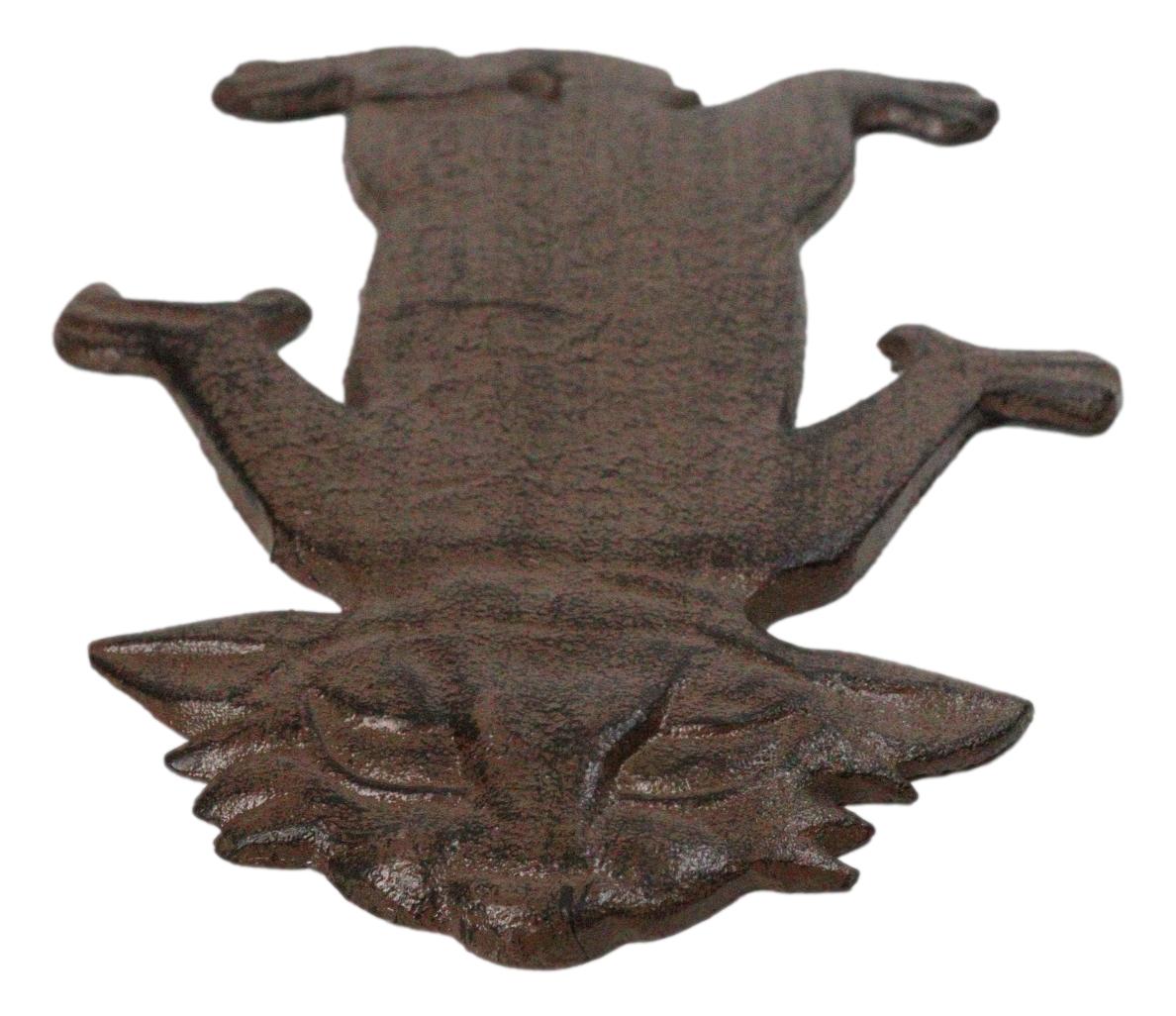 Pack Of 3 Whimsical Cat Cast Iron Stepping Stone Rustic Bronze Garden Accent