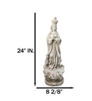 Catholic Blessed Virgin Mary Our Lady of Fatima Large Outdoor Statue 24" Tall