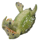 Nautical Marine Playful Green Shelled Sea Turtle On Back Flip Cell Phone Holder
