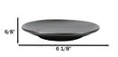 Set Of 5 Black Tetsu Kesho Round Appetizer Dessert Salad Ceramic Plates 6"D