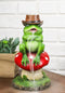 Western Outlaw Cowboy Frog On Mushroom Backflow Incense Cone Burner Figurine