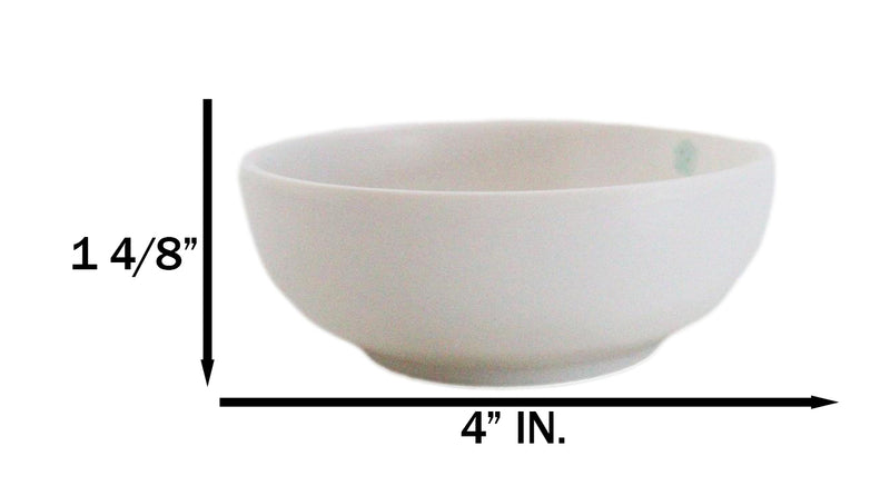 Set Of 6 Modern Yukino Hana Snowflakes Melamine Soup Rice Shallow Bowls 5oz