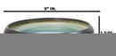 Pack Of 6 Green Midori Kannyu Blue Sky Porcelain Wavy Round Deep Plates 9"D