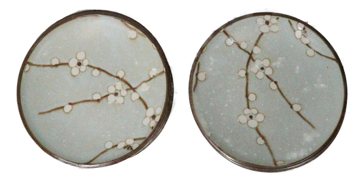 Set Of 12 Sakura Cherry Blossoms Japanese Porcelain Appetizer Dessert Plates
