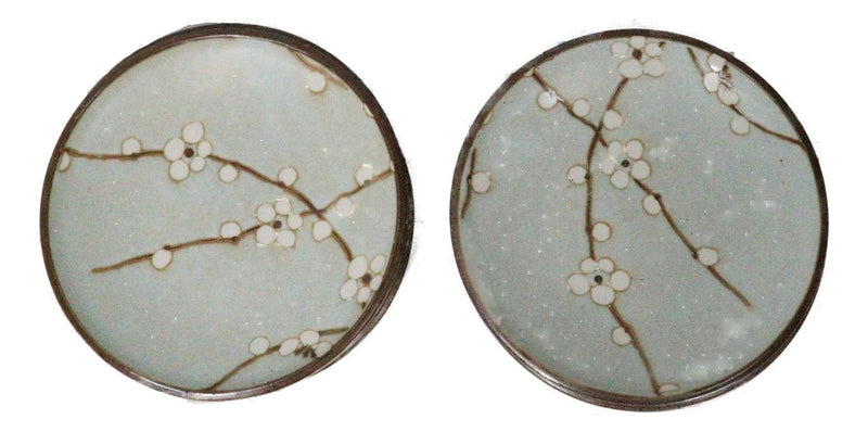 Set Of 12 Sakura Cherry Blossoms Japanese Porcelain Appetizer Dessert Plates