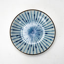 Pack Of 6 Fubuki Tokusa Made In Japan Round Flair Blue Geometry Sauce Dishes