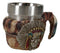 Native Indian Tribal Chief Warrior With Eagle Roach Feather Handle Mug Cup