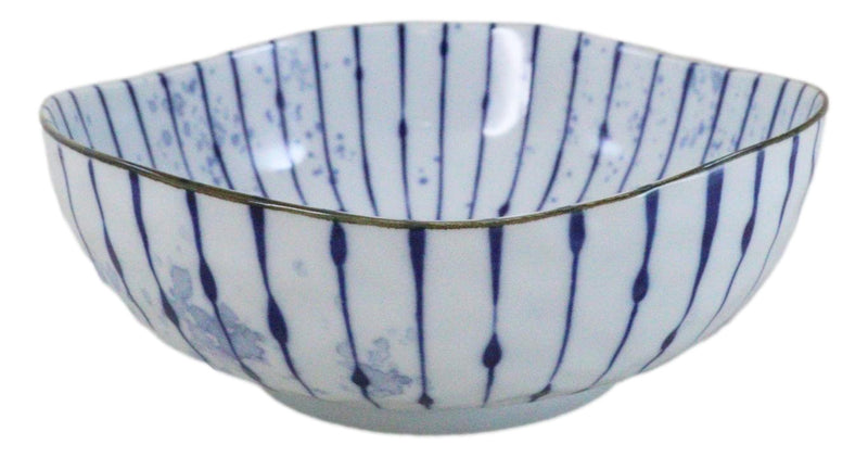 Pack Of 4 Fubuki Tokusa Made In Japan Round Flair Deep Plates Shallow Bowls 36oz