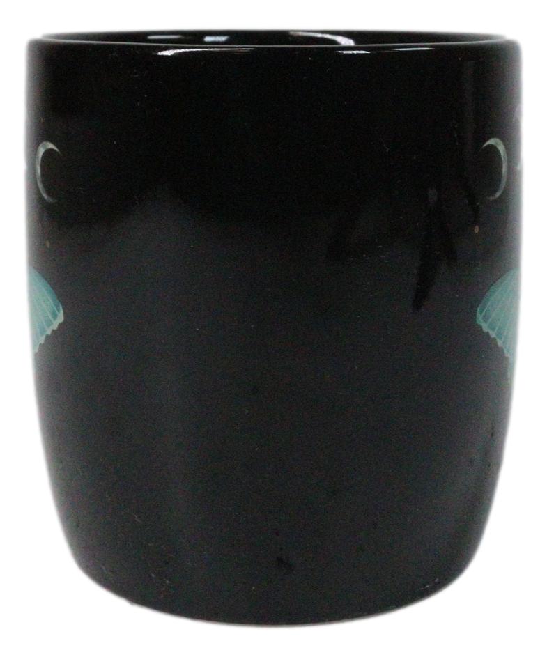Wicca Magic Dark Forest Luna Moth Moon Phases Porcelain Coffee Mug Cup 12oz
