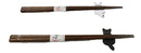 Black And White Feline Cats With Tails Set of 2 Chopsticks And Wooden Rests Set