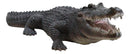 Grand Scale Realistic Nile Crocodile Baring Razor Sharp Teeth Garden Statue 30"L