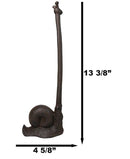 Cast Iron Marine Slug Snail With Long Neck Toilet Paper Holder Stand Sculpture