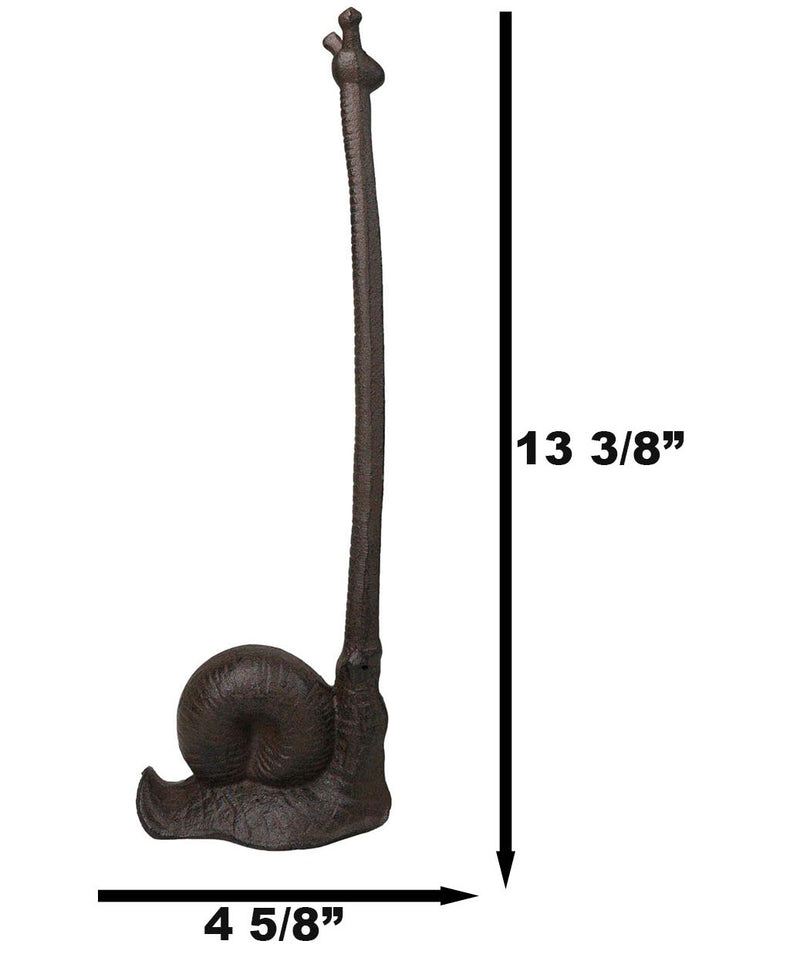 Cast Iron Marine Slug Snail With Long Neck Toilet Paper Holder Stand Sculpture