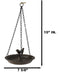 Cast Iron Love Bird On Branch Sunflower Basin Hanging Garden Bird Bath Feeder