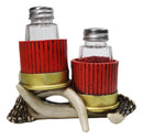 Western Entwined Stag Deer Antlers With Shotgun Bullets Salt Pepper Shakers Set