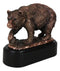 Pawing Grizzly Bear Statue 6.25"H Bronze Electroplated Resin Wildlife Figurine