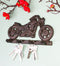 Rustic Cast Iron Retro Motorcycle Bike 4-Peg Wall Hooks Coat Towel Keys Hanger