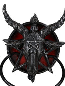 Sabbatic Goat Of Mendes Baphomet With Blood Pentagram Head Door Knocker
