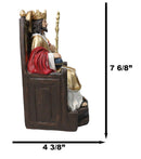 Christian Decor Crowned Christ The King Sitting On The Throne Sculpture 7.75" H