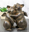Rustic Country Hog Heavens Whimsical Angel Winged Pig Couple Dancing Figurine