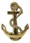 Brass Metal Golden Marine Nautical Sailor Ship Anchor Door Knocker Sculpture
