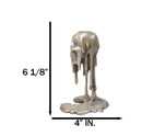Wick of The Damned Melting Skull Brown Candlestick Taper Candle Holder FIgurine
