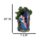 Sleeping Pink Fairy On Blue Crystals Enchanted Tree LED Backflow Incense Burner