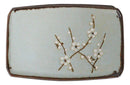 Set Of 4 Japan Made Sakura Cherry Blossoms Porcelain Rectangular Serving Plates
