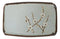 Set Of 4 Japan Made Sakura Cherry Blossoms Porcelain Rectangular Serving Plates