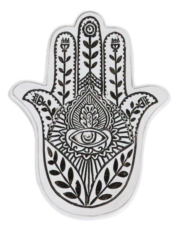 Hamsa Palm Hand Of God Eye Of Providence Floral Motifs Jewelry Dish Figurine