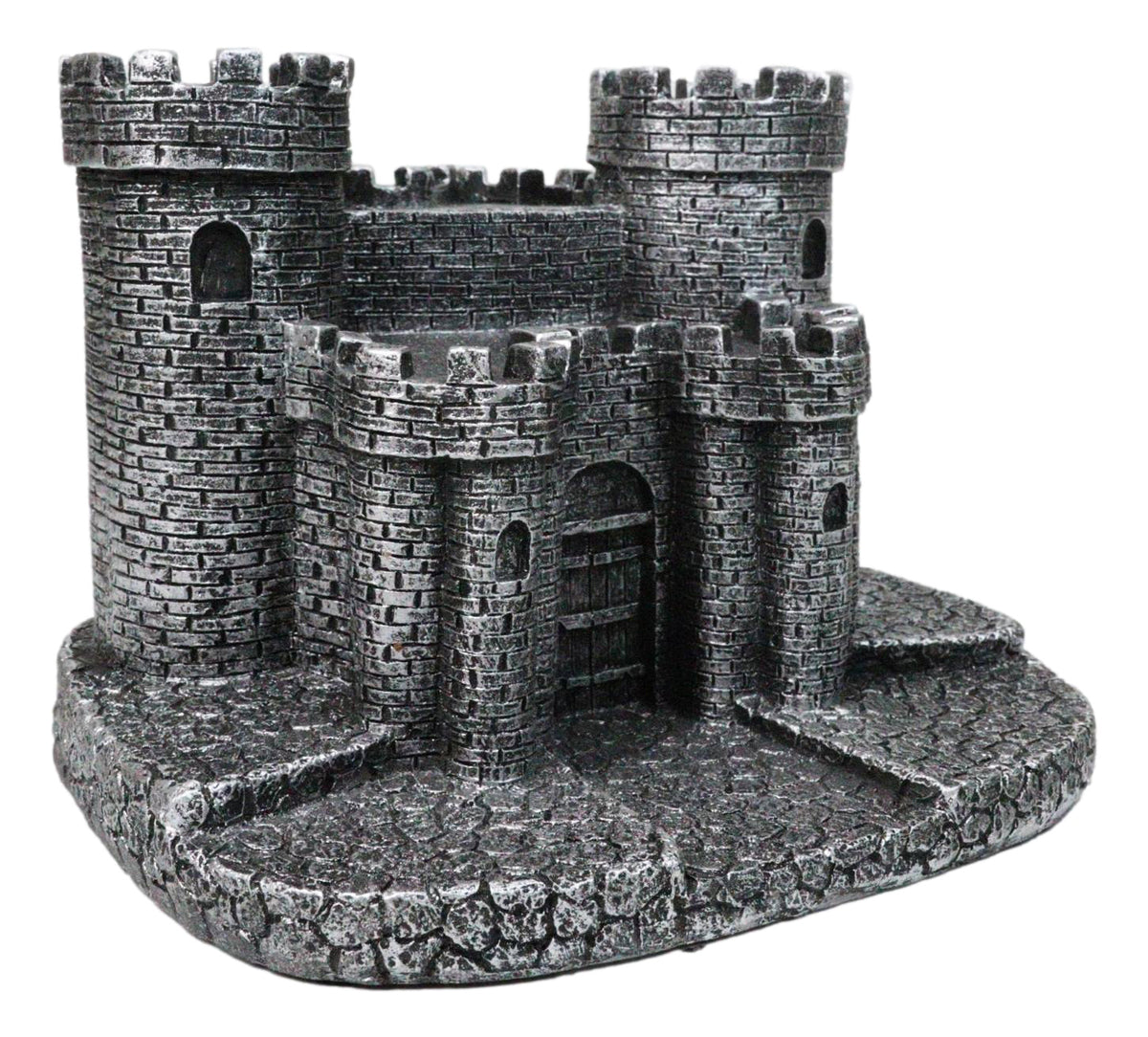 Gothic Medieval Windsor Stonewall Castle Fortress Miniature Display Stand 5"H - Ebros Gift
