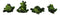 Set of 4 Whimsical Green Pond Frogs in Multiple Poses Decorative Figurines