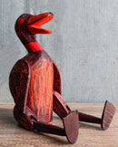 Balinese Wood Handicrafts "Bebek Wayang" Red River Duck Puppet Toy Figurine 15"H