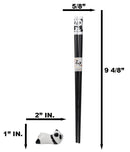 White And Black Giant Panda Bears Set of 2 Chopsticks And Ceramic Rests Set