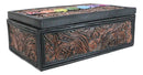Metaphysical Rainbow 7 Chakra Zone Floral Scrollwork Tarot Cards Trinket Box