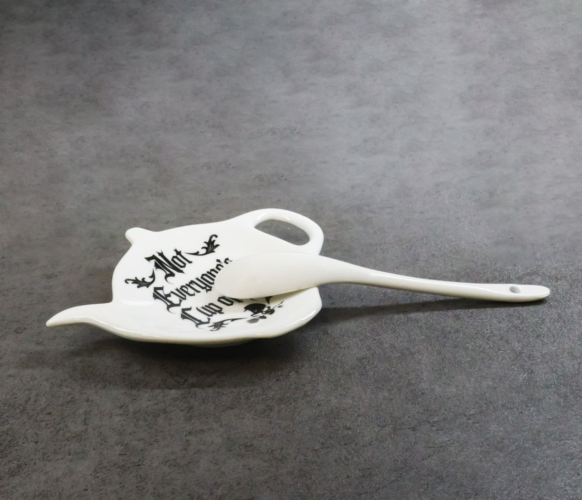 Pack Of 2 Wicca Not Everyone's Cup Of Tea Ceramic Tea Spoon Or Bag Holder Plates