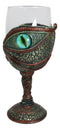 Mystical Horus Wedjat Gaze Eye Of The Dragon Scales Wine Glass Goblet Chalice