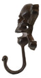 Set of 2 Macabre Halloween Pirate Ghastly Skull Skeleton Crossed Bones Wall Hook