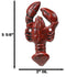 Set of 2 Cast Iron Red Nautical Cajun Creole Crawfish Lobster Tail Wall Hooks