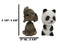 Whimsical Elephant Panda Black Bear And Wolf Set Of 4 Mini Bobblehead Figurines