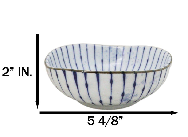 Pack Of 6 Fubuki Tokusa Made In Japan Round Flair Small Shallow Bowls 11oz