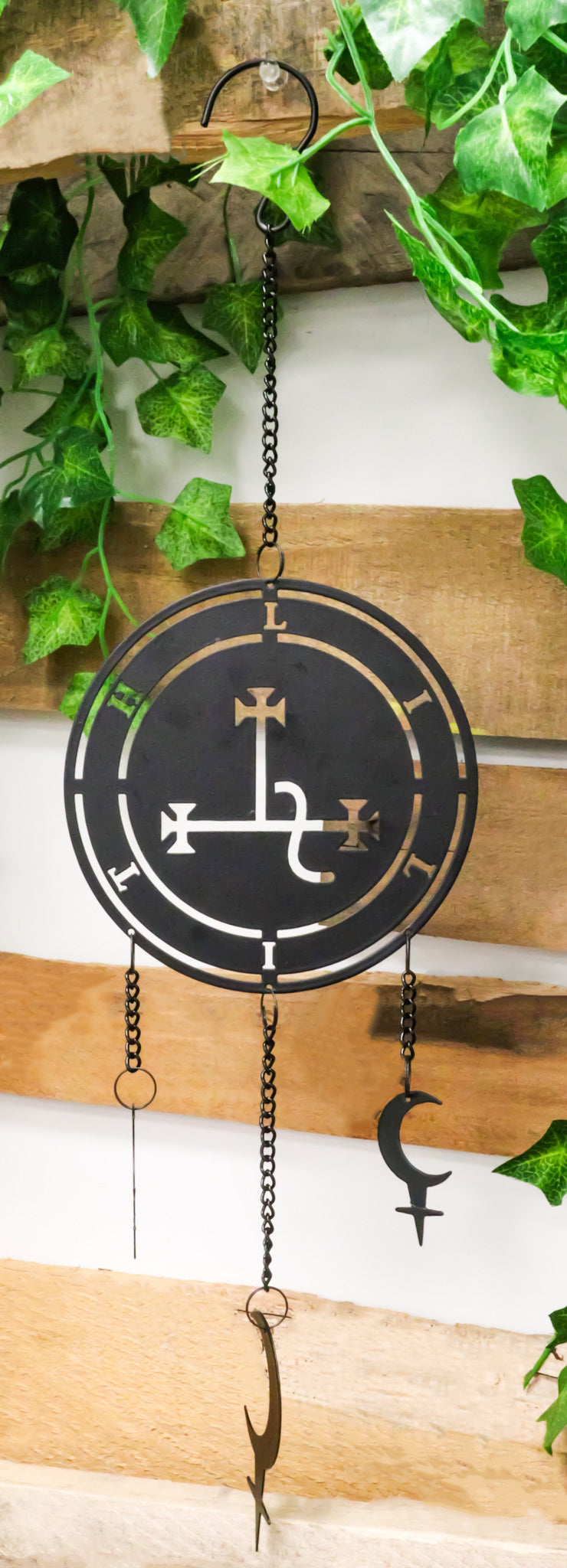 Dark Wicca Occultism Seal of Lilith Moon Sigil Spiral Wall Hanging Decoration