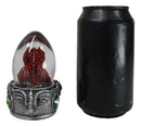 Hear No Evil Red Wyrmling Dragon In Colorful LED Acrylic Glass Egg Figurine