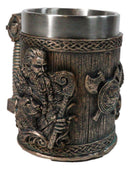Norse Viking Berserker Warrior With Wolf Shield And Axe Coffee Tankard Mug 16oz