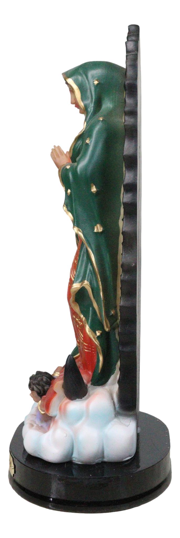 Catholic Blessed Virgin Mary Our Lady of Guadalupe Figurine With Base 8" Tall