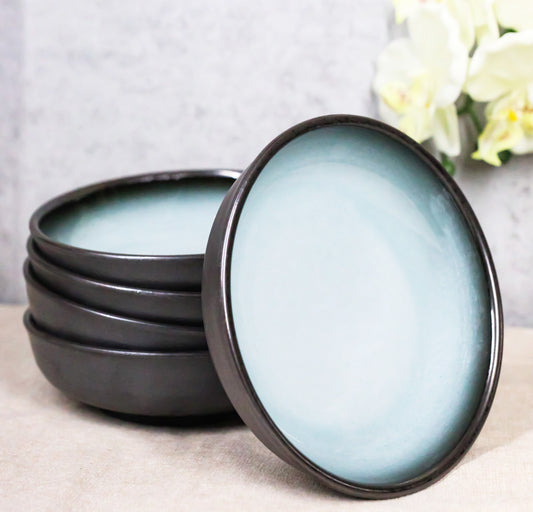 Pack Of 5 Blue Sky Seikai Collection Shallow Bowl Or Deep Plates 10oz Serveware - Ebros Gift